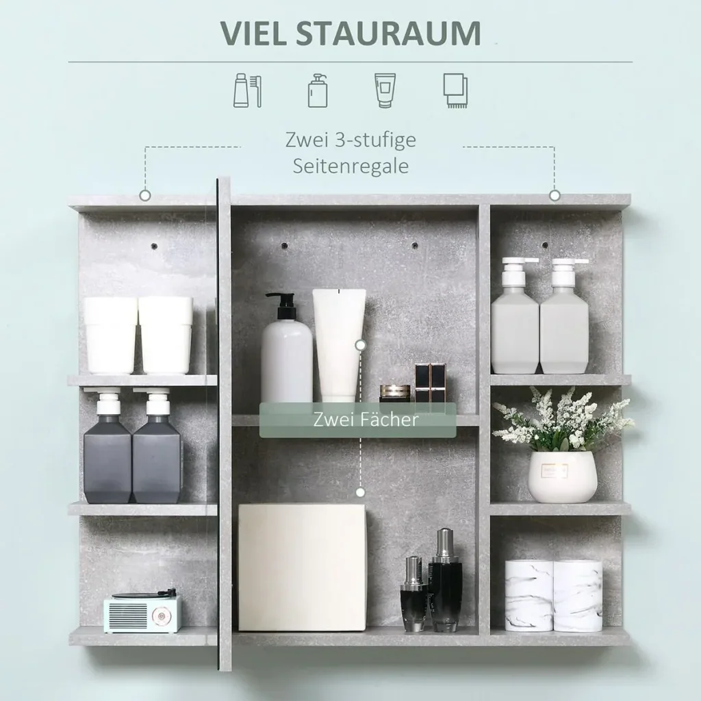 Spiegelschrank 80 cm x 19,8 cm x 64 cm