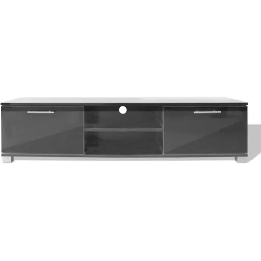 TV-Schrank 120x40,3x34,7 cm Hochglanz schwarz