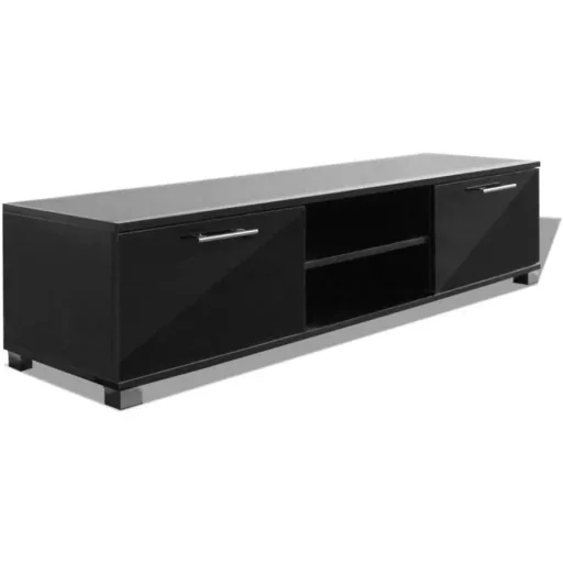 TV-Schrank 120x40,3x34,7 cm Hochglanz schwarz