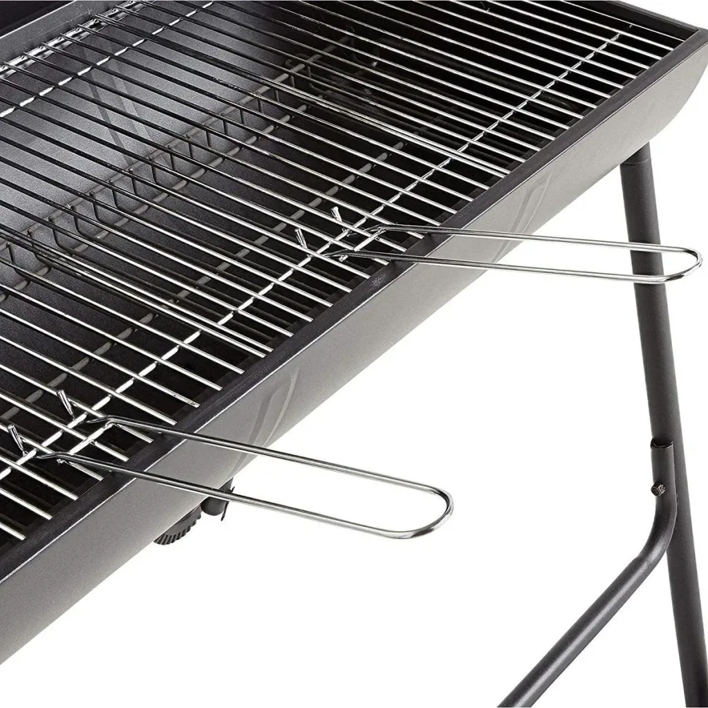 BBQ XL Holzkohlegrill - Zylinderform - Grillfläche (LxB) 71 x 35 cm - Schwarz
