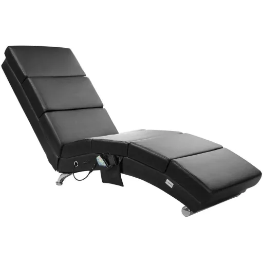 Relaxliege London schwarz mit Massage- und Heizfunktion