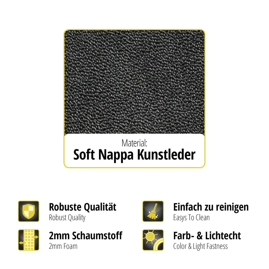 Passform Sitzbezüge Mercedes Vito 447 für Doppelbank vorne aus Kunstleder ab BJ 06/2014 - heute