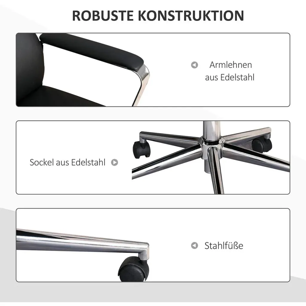 Bürostuhl ergonomisch geformt schwarz