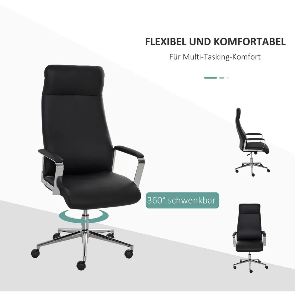 Bürostuhl ergonomisch geformt schwarz