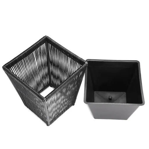 Blumenkasten Acapulco 2er-Set schwarz 36x36x40cm