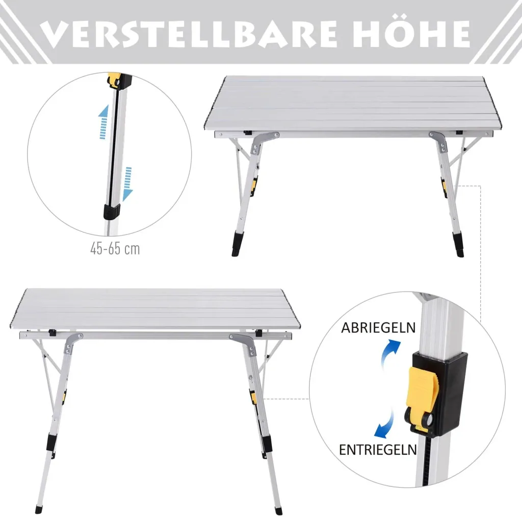Campingtisch höhenverstellbar