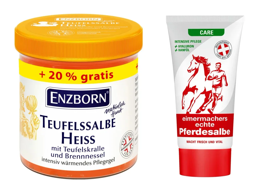 Set Teufelssalbe heiß, Dose, 240 ml + Probe Pferdesalbe Care, 30 ml