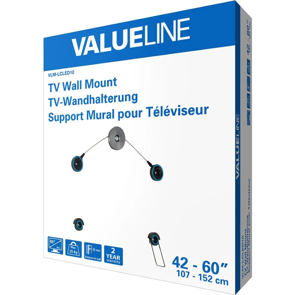 TV-Wandhalterung fixiert 42 - 60 " 25 kg