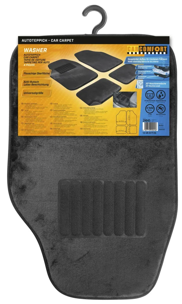 Autoteppich "Washer" - 4 teilig - schwarz