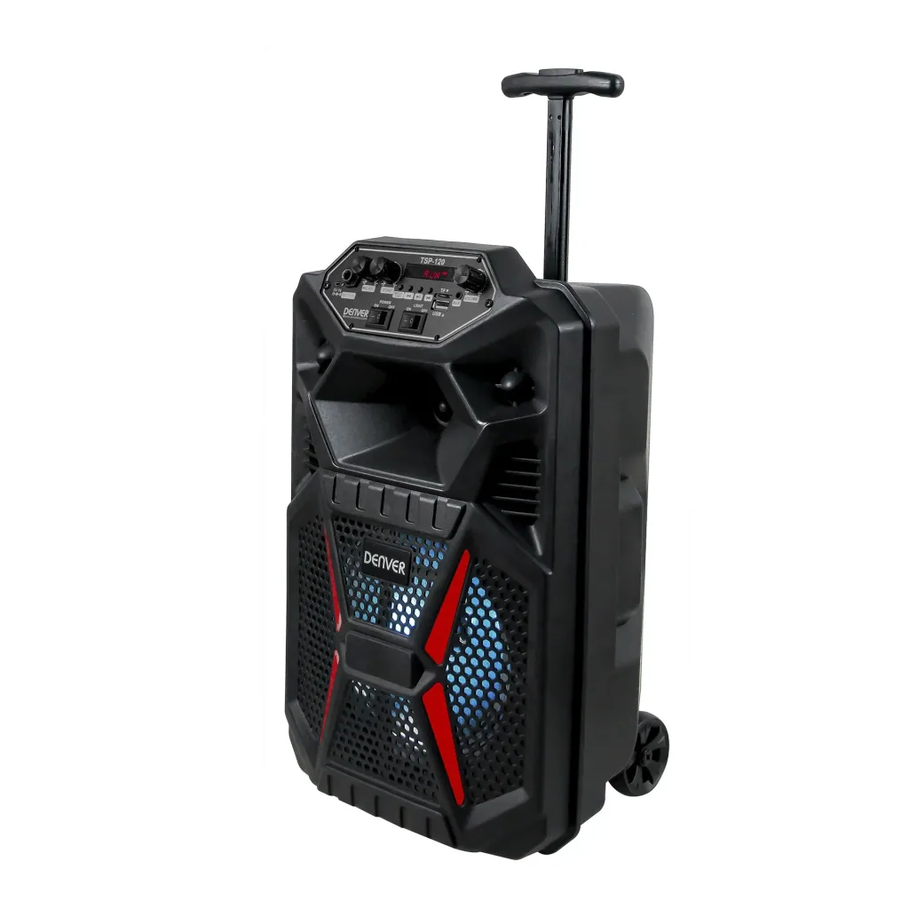 Portabler Lautsprecher mit LED Licht, Karaoke-Mikrofon und Bluetooth