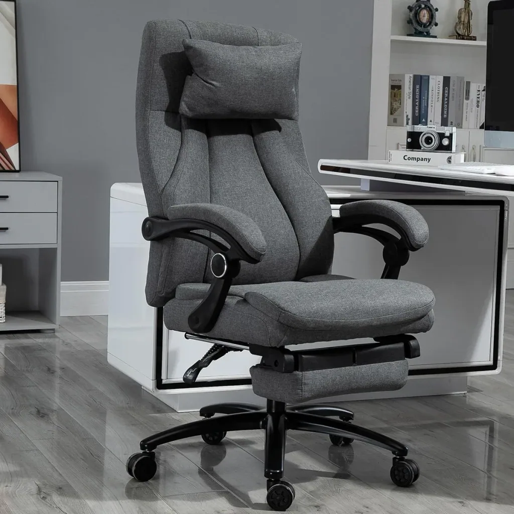 Bürostuhl massage, höhenverstellbarer Chefsessel, Gamingstuhl mit Fußstütze Massagefunktion, ergonomischer Drehstuhl, Ma