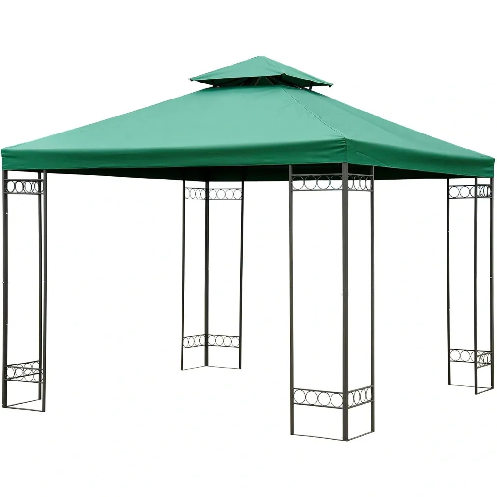 Ersatzdach 3x3m Dach für Metallpavillon grün