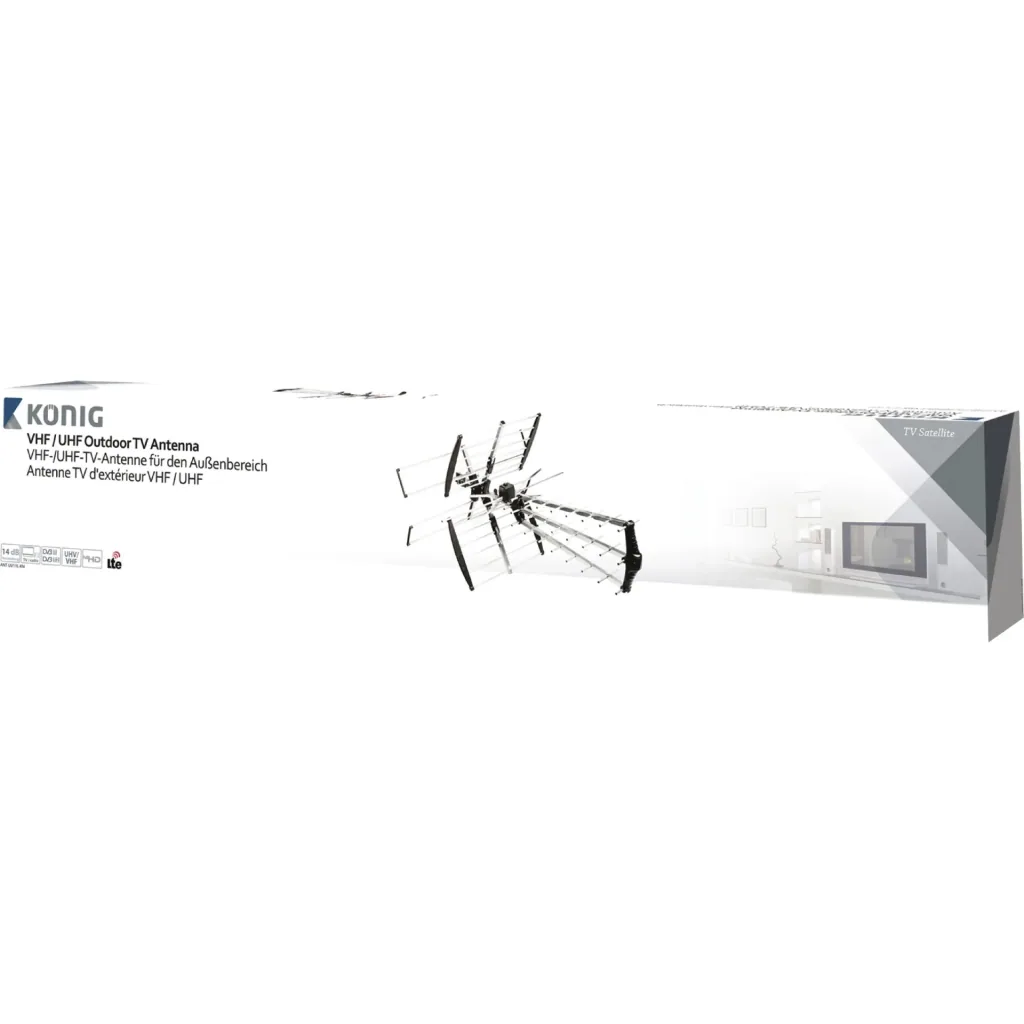 DVB-T/T2 - DAB+ Außenantenne 14 dB VHF / UHF