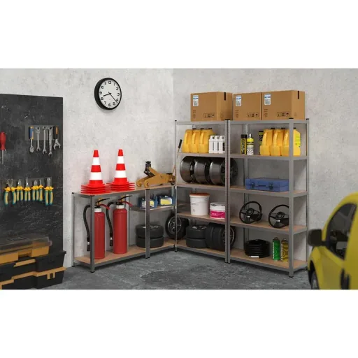 Verstärktes Lagerregal 5 Fachböden - MDF - 160 x 90 x 40 cm max 700kg