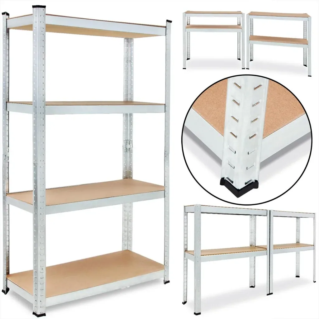 Verstärktes Lagerregal 5 Fachböden - MDF - 160 x 90 x 40 cm max 700kg