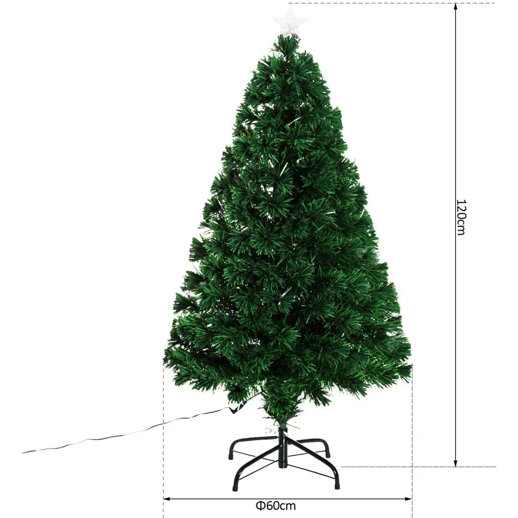 Weihnachtsbaum mit Ständer Lichtfaser 120cm Grün