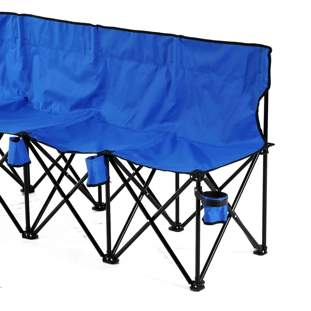 Campingbank Faltbank 6-Sitzer mit Tragetasche blau