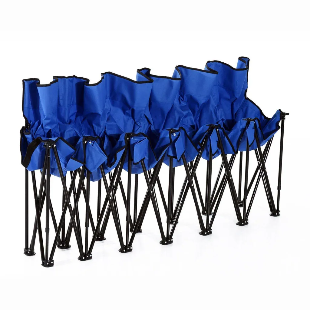 Campingbank Faltbank 6-Sitzer mit Tragetasche blau