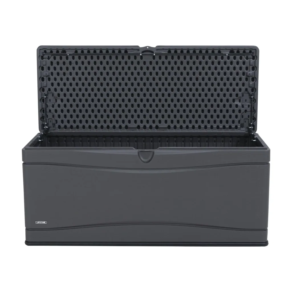 Lifetime Kissenbox 495 L Grau 152.5×61×67 cm – wetterfeste Auflagenbox aus HDPE