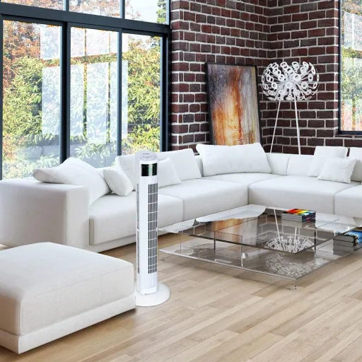 Turmventilator weiß 96cm INKLUSIVE