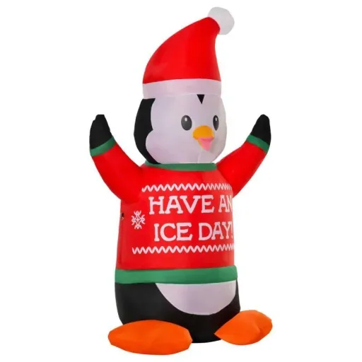 Aufblasbare Pinguin-Figur 1,88 m Weihnachtsdekoration mit Lichtern