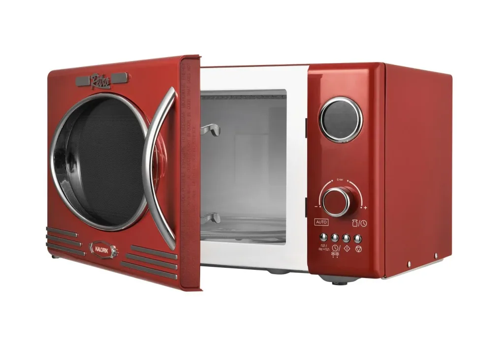 Mikrowelle Retro, rot, 23 L, 1900 W, TKG MW 2500