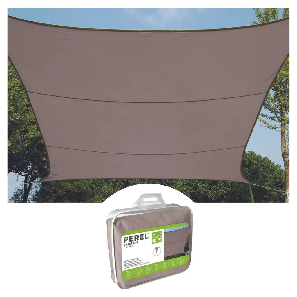 Garten-Sonnensegel 3,6 x 3,6 m Farbe: Taupe