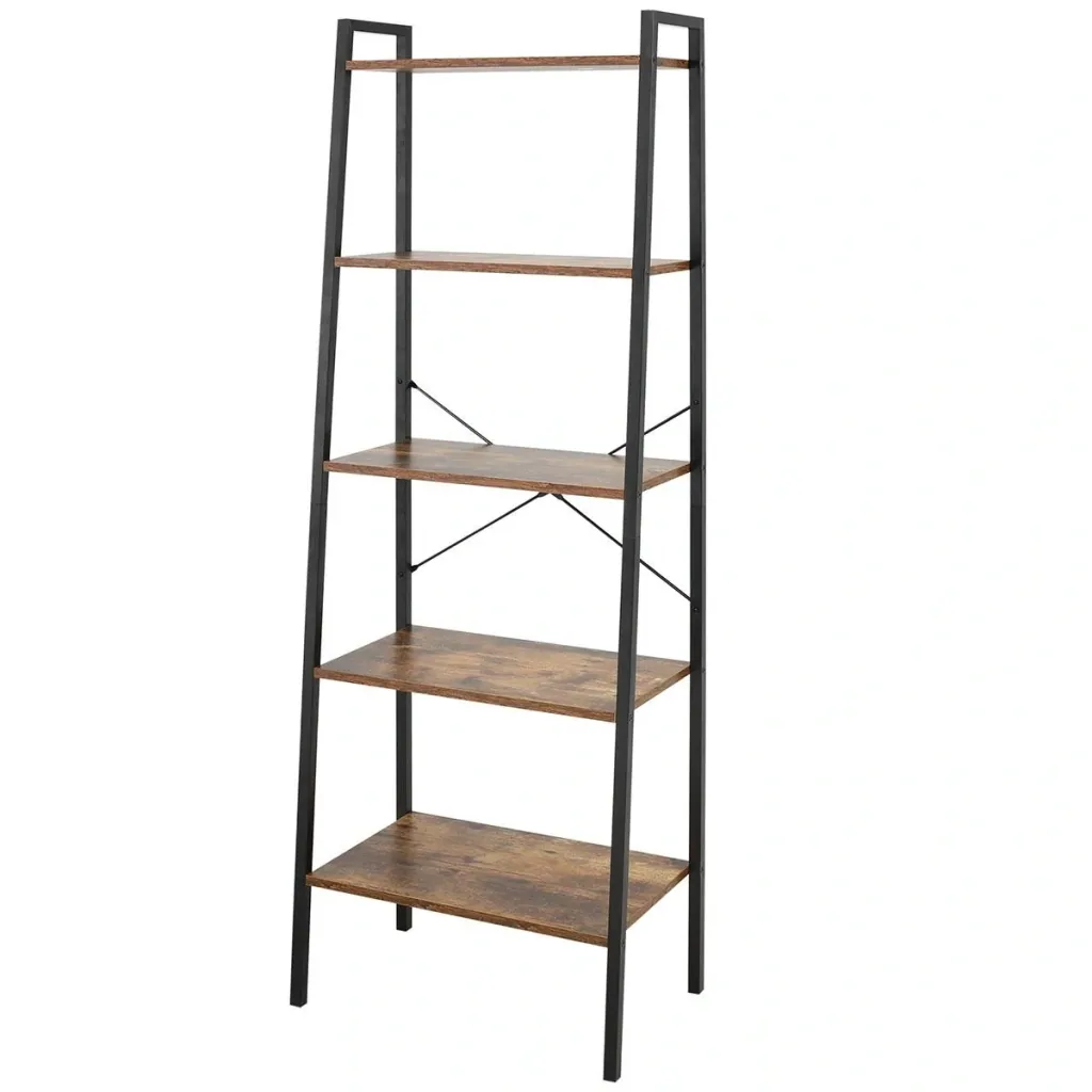 Bücherregal 5-stufiges Büroregal Lagerregal Aktenregal Küchenregal für das Wohnzimmer Küche Bad Büro Spanplatte Metall R