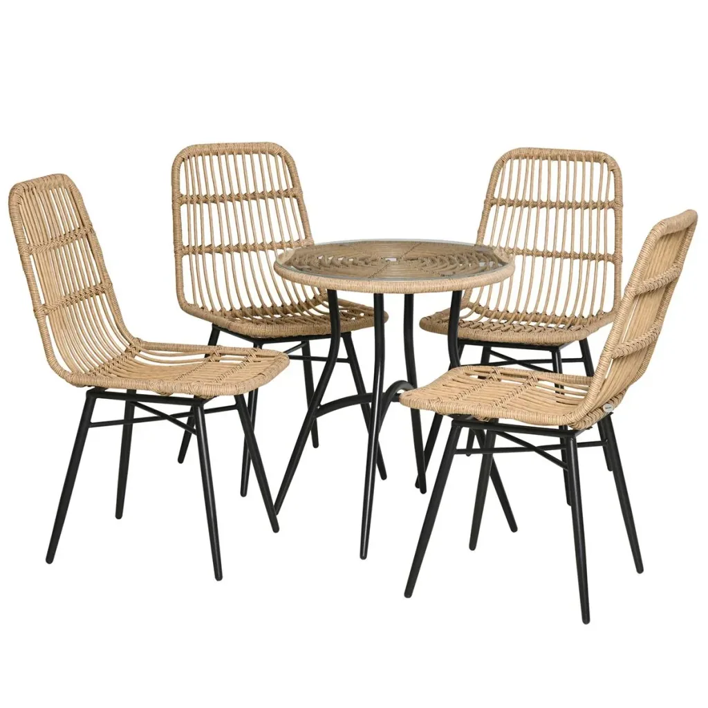 5-tlg. Gartenmöbel-Set aus PE-Rattan