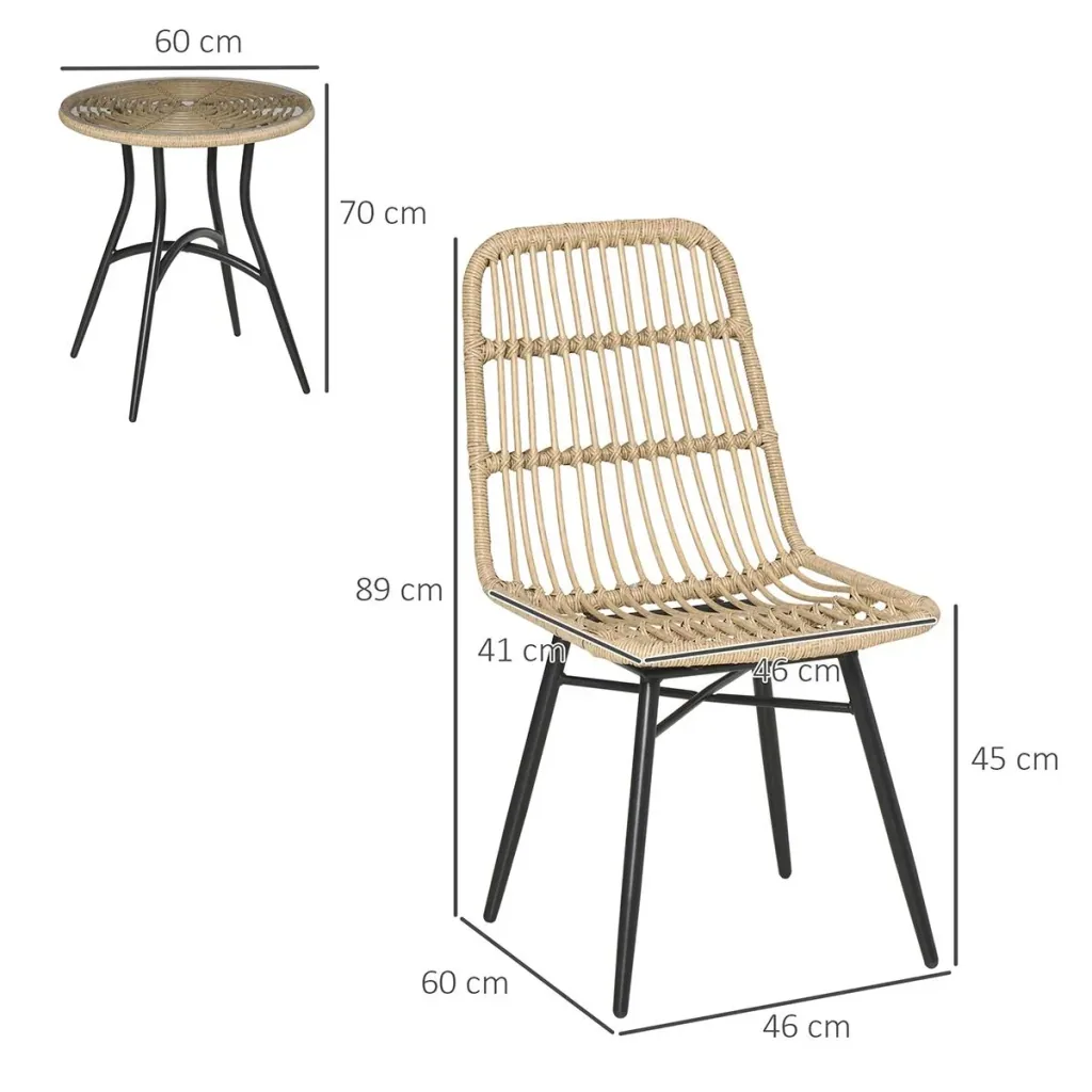 5-tlg. Gartenmöbel-Set aus PE-Rattan
