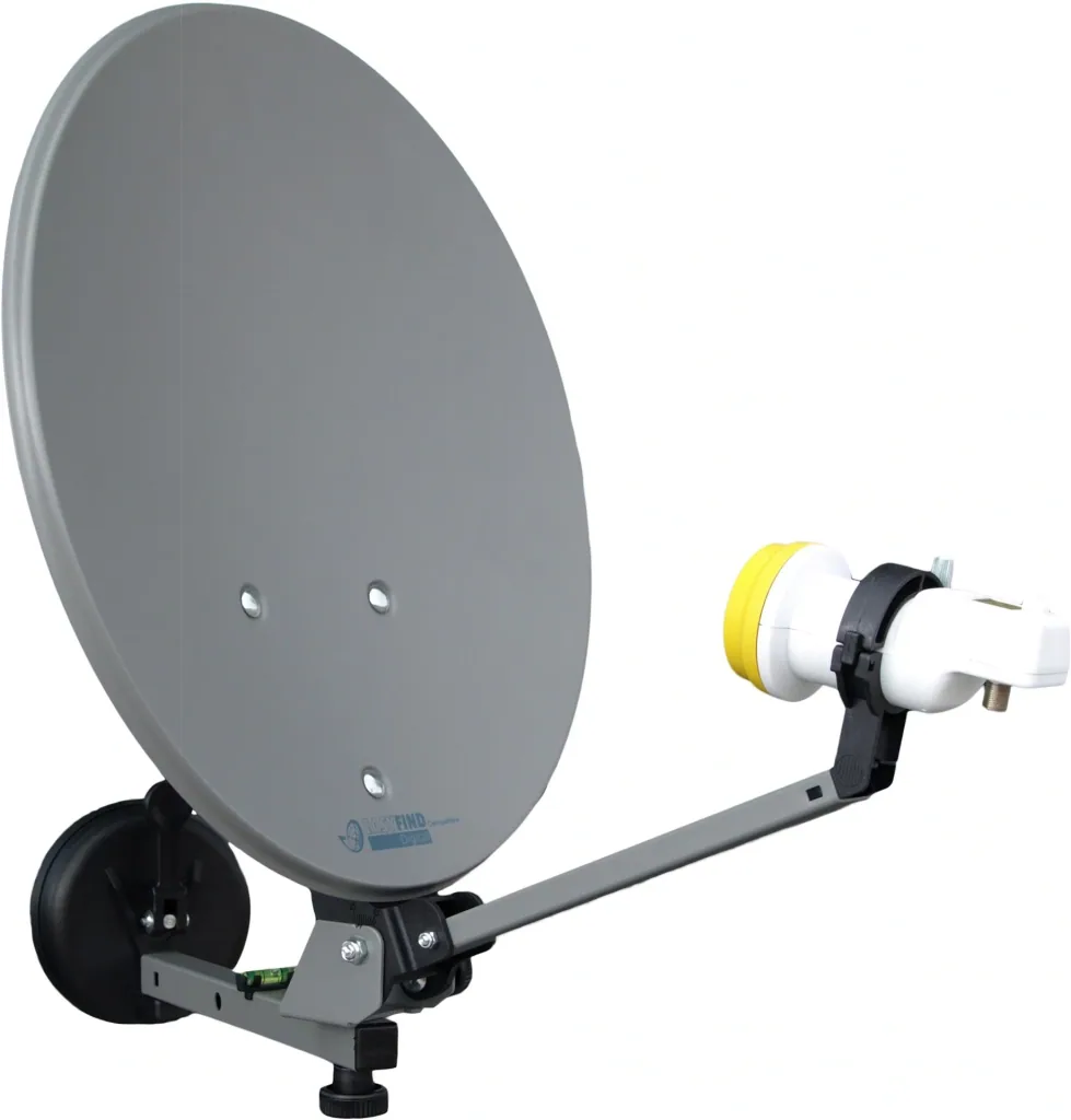 Sat-Campingkoffer CS35 mit Easyfind LNB, Halterung