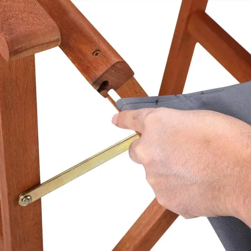 Klappbarer Directional Chair Anthrazit Eukalyptus FSC