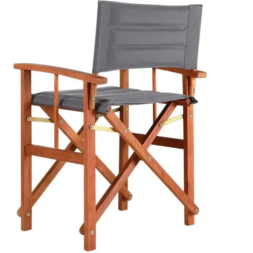 Klappbarer Directional Chair Anthrazit Eukalyptus FSC