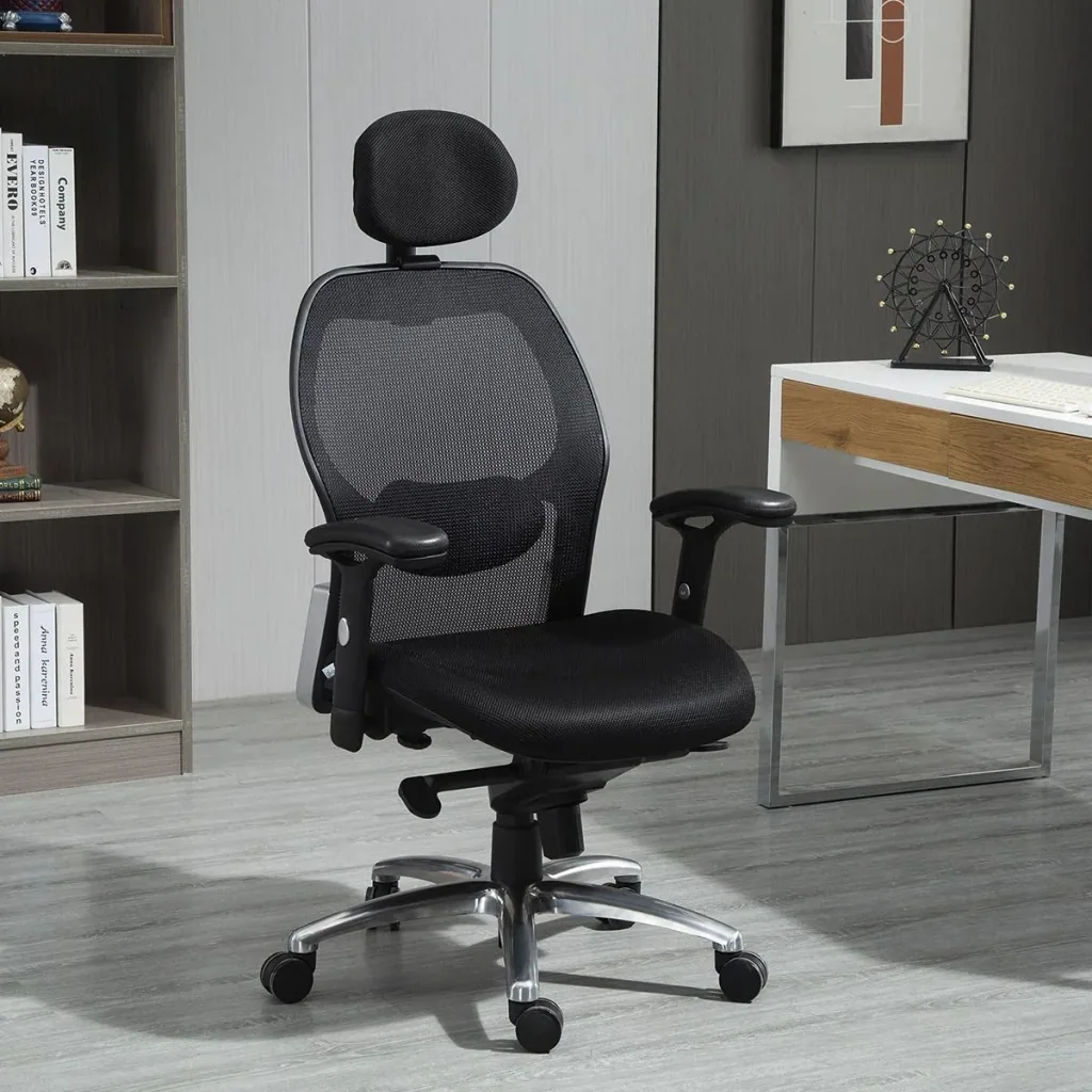 Bürostuhl Schreibtischstuhl Computerstuhl PC Stuhl Home-Office-Stuhl mit Wippenfunktion Kopflehne höhenverstellbar ergon