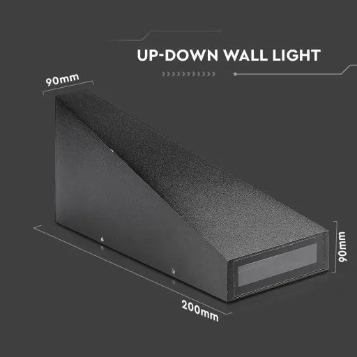VT-826 LED-Wandleuchte - 4W - 3000K - 450 Lumen - Schwarz