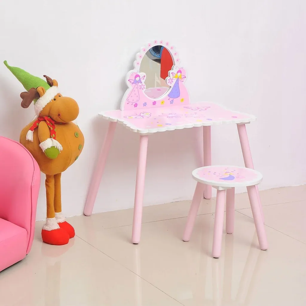 Kinder Frisiertisch Schminktisch inkl, Hocker