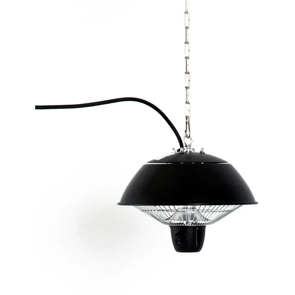 Deckenheizstrahler Heizstrahler 600W Schwarz Ø25