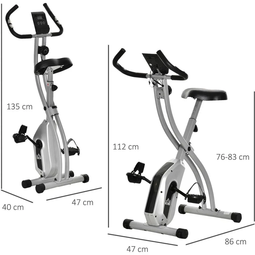 Heimtrainer X-Bike Fahrradtrainer mit 8 stufig einstellbarem Magnetwiderstand faltbares Fitnessfahrrad höhenverstellbar