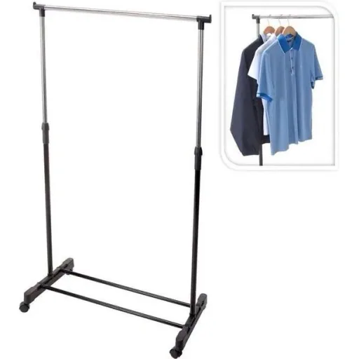 Kleiderständer Einzel - 80 x 43 x H90-160