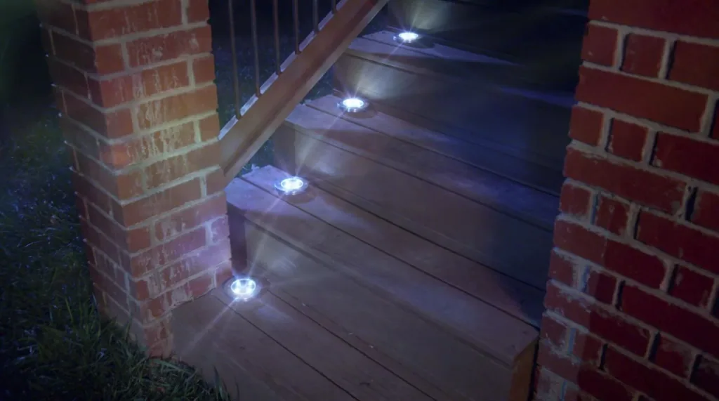 LED Solarleuchte Disk Lights - 8 Stück