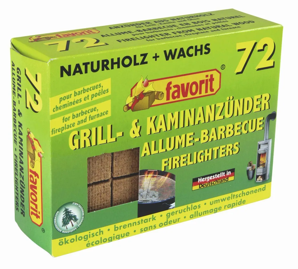 Qualitäts Grill- und Kaminanzünder, 72 Stück