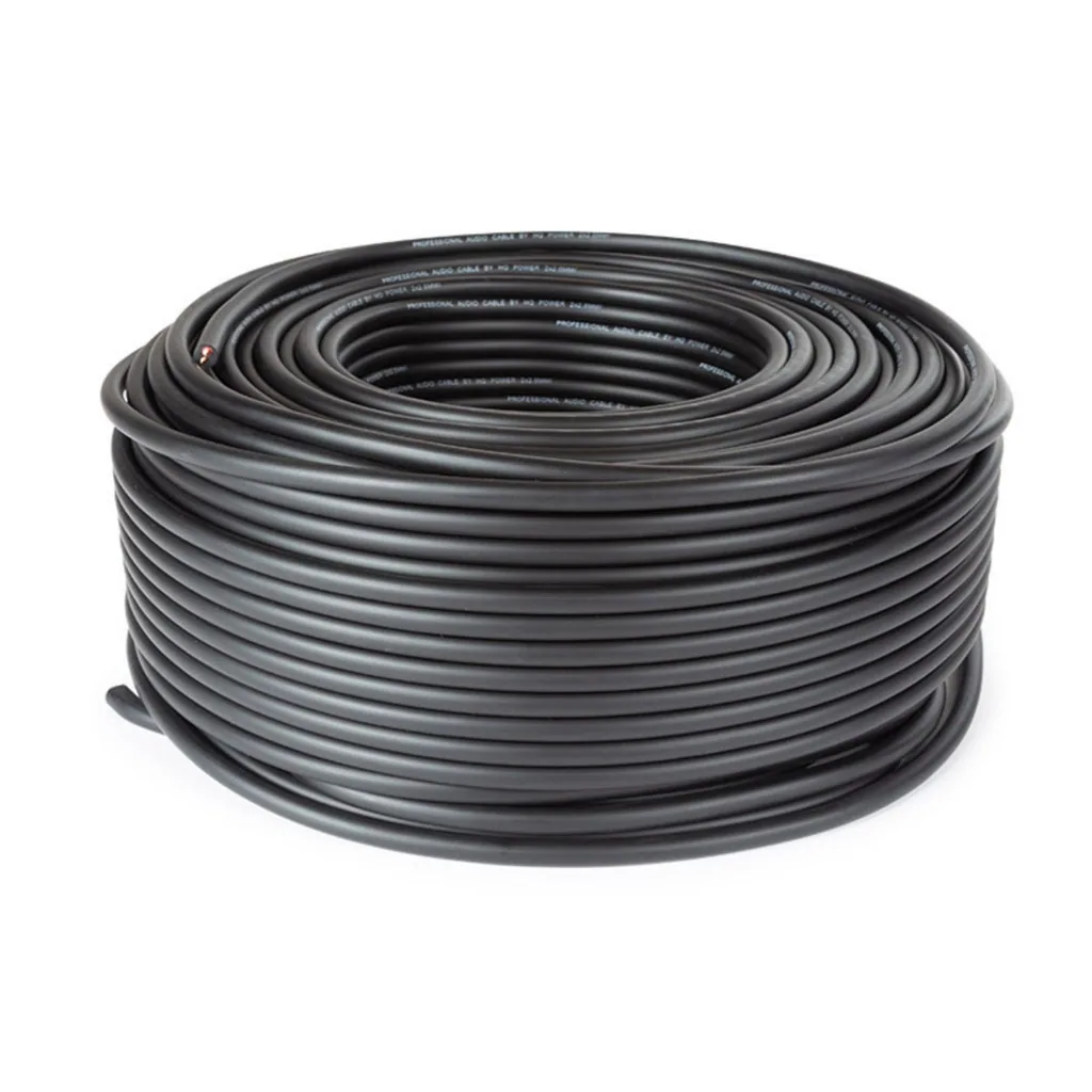 Lautsprecherkabel 2x2.50mm², 100 Meter, schwarz, Spule, reiner OFC-Kupferdraht für 100 V PA-Anlagen, Heimkino, professionelle Beschallungsanlage, hochwertiges Audiosignal