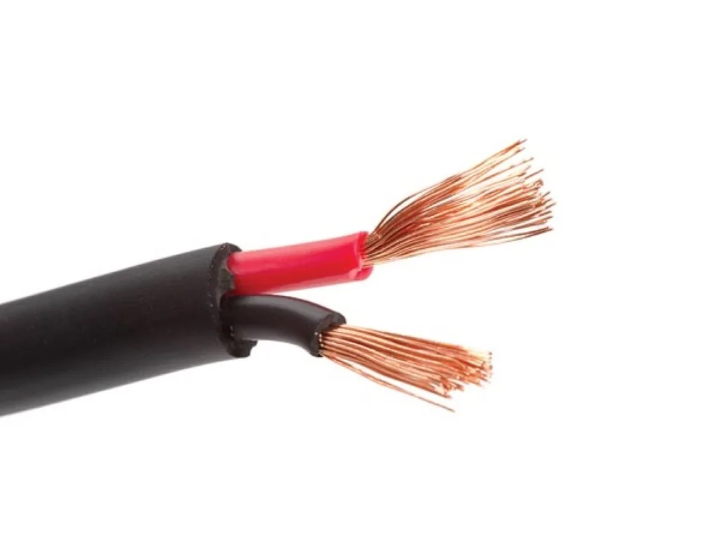 Lautsprecherkabel 2x2.50mm², 100 Meter, schwarz, Spule, reiner OFC-Kupferdraht für 100 V PA-Anlagen, Heimkino, professionelle Beschallungsanlage, hochwertiges Audiosignal