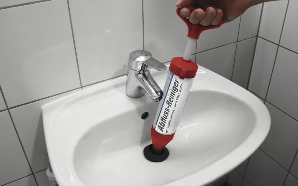 Vakuum-Pumpe inklusive Verschlussstopfen für Waschtisch