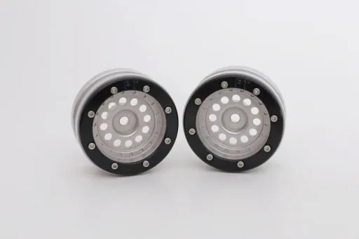 Beadlock Wheels PT-Bullet Silber/Schwarz 1.9 (2 St.)