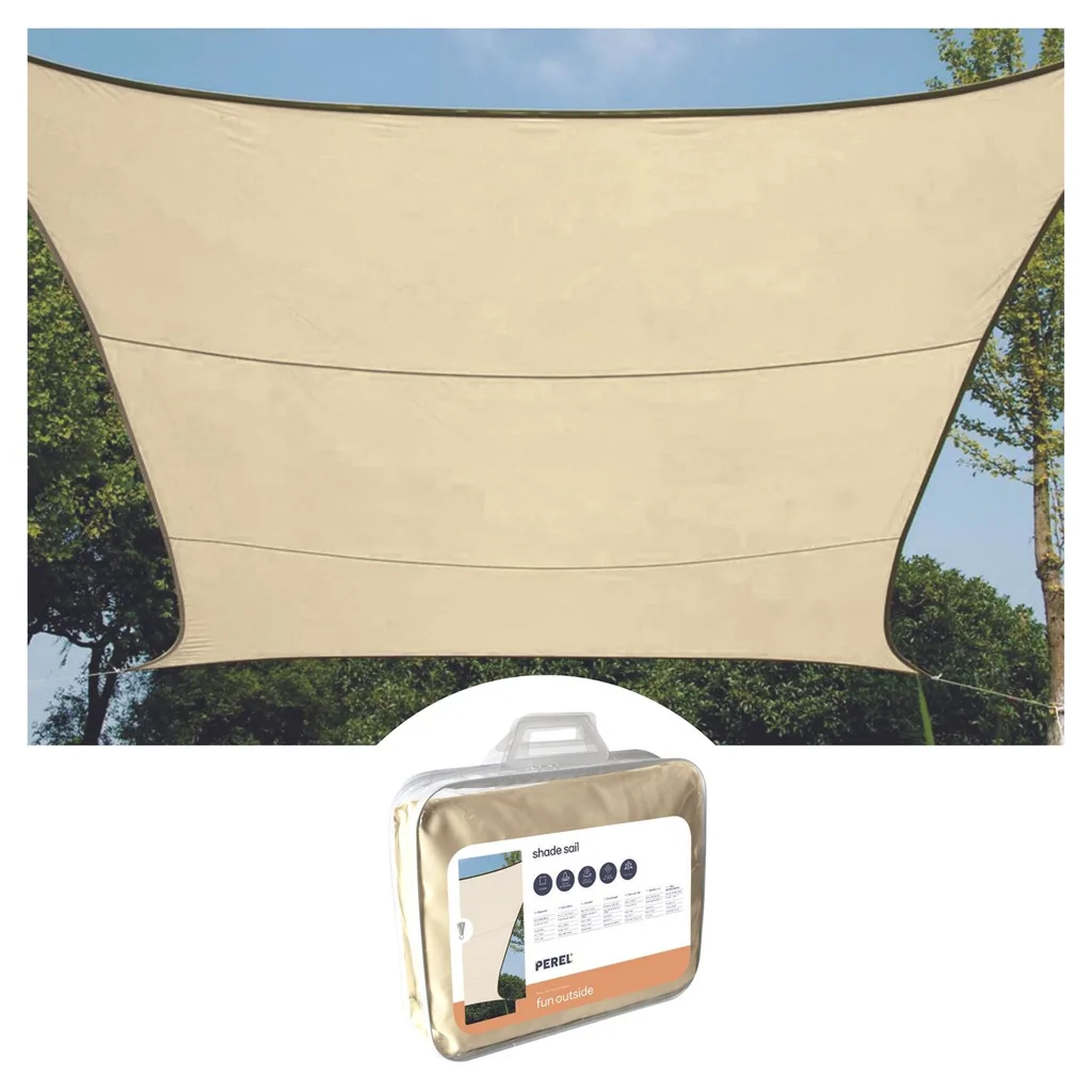 Gartensegel Quadrat 3,6 x 3,6 m Farbe: Creme