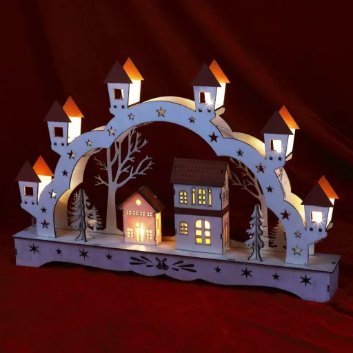 Weihnachtsschleife für Kerzen - Kerzenhalter - Landschaft