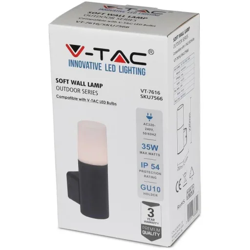 VT-7616 Wandleuchte für den Außenbereich - GU10 - Aluminium - IP54