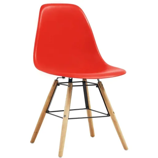 Esszimmerstühle 2-Sitzer Kunststoff rot