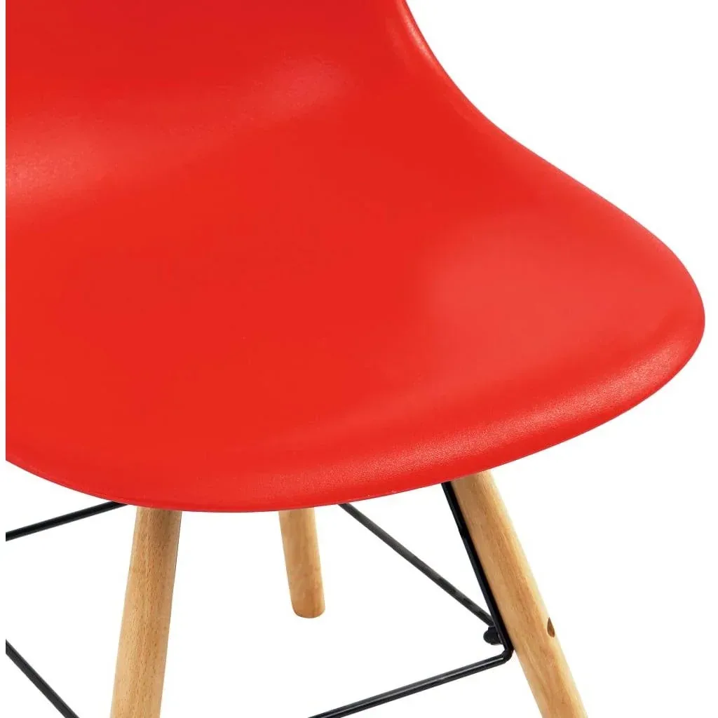Esszimmerstühle 2-Sitzer Kunststoff rot